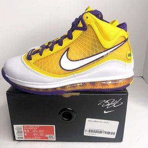 Nike Lebron 7 Media Day Shoes Men’s Size 6.5 CW2300-500 Purple/White/Yellow
